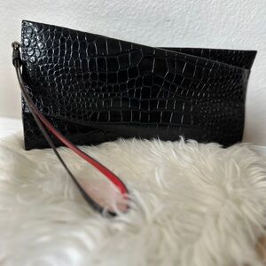 Christian Louboutin Loubitwist Clutch Bag- Alligator textured- Like new!